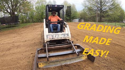 homemade skid steer land plane|leveling ground with skid steer.